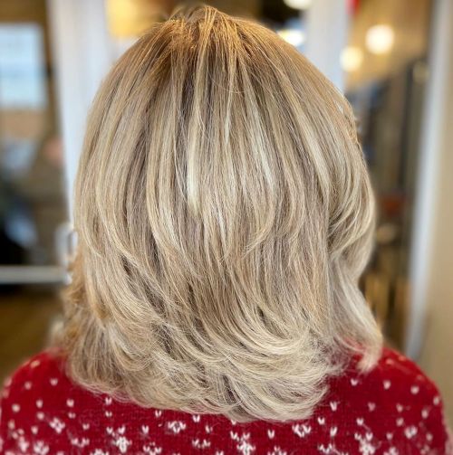 Medium Shaggy Wispy Haircut For Thick Hair