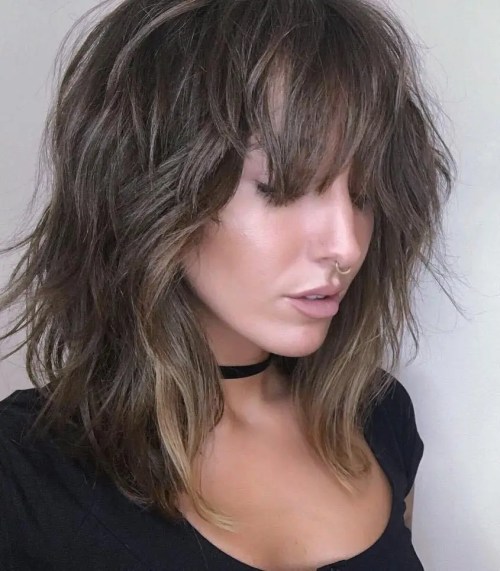 Medium Length Shag With Beachy Waves