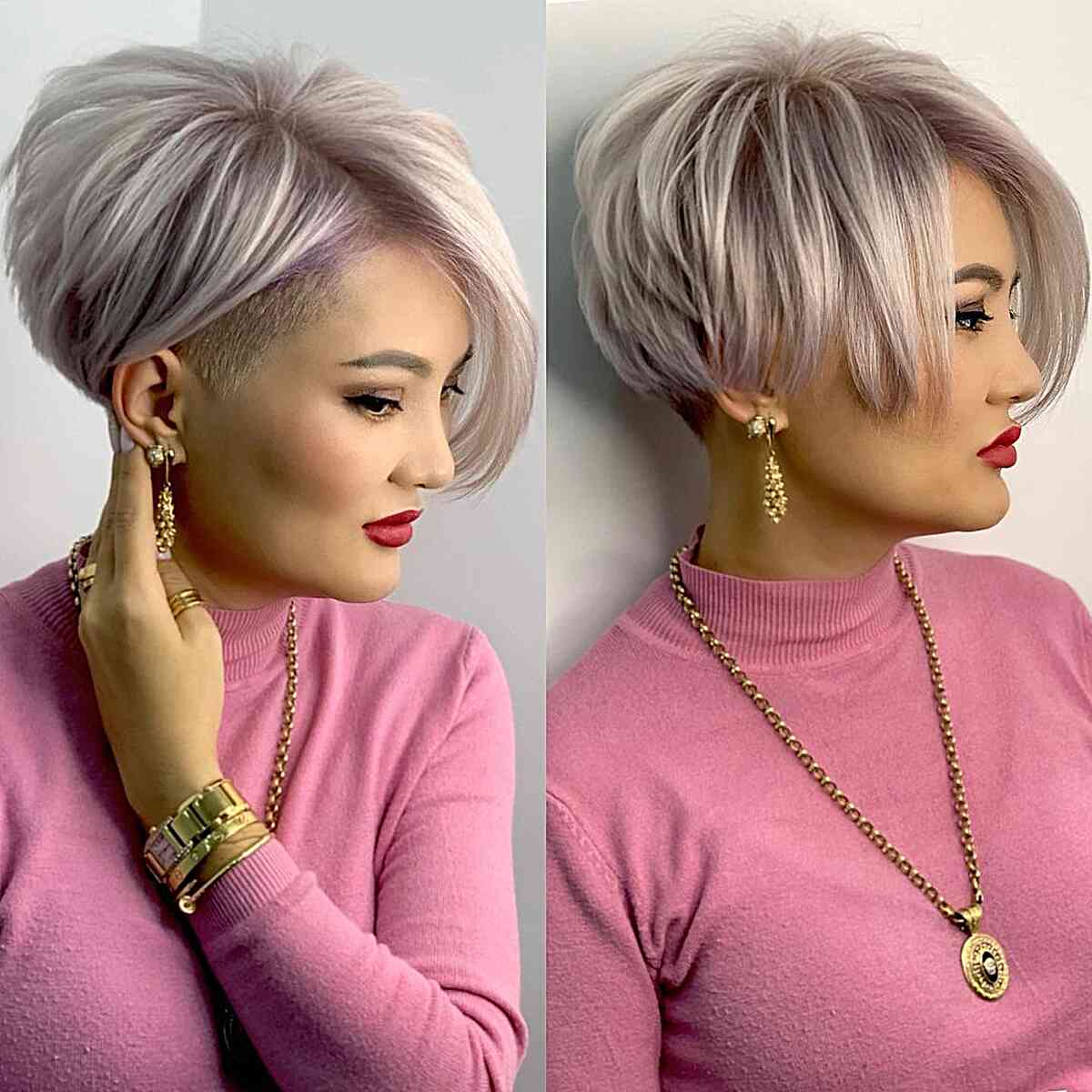 Short Stacked Undercut Pixie Bob