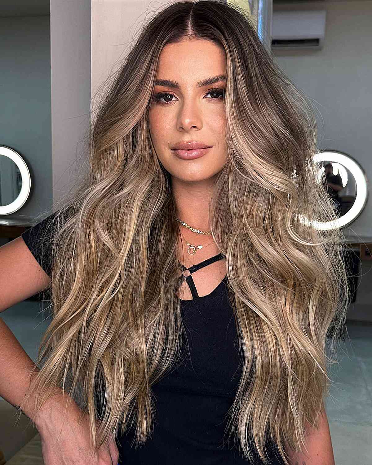 Sandy Blonde Balayage for Long Hair