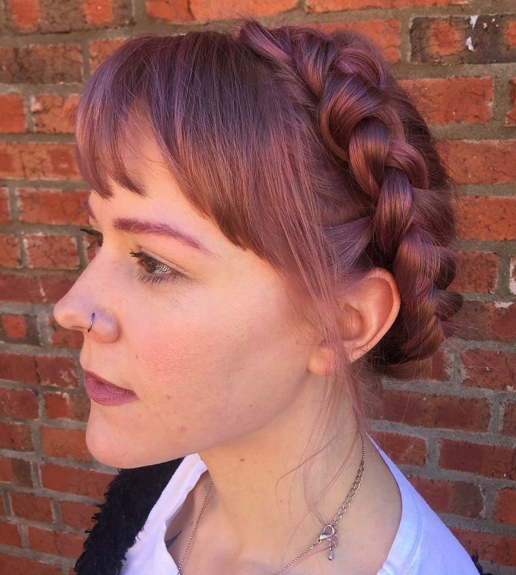 Crown Braid With Bangs