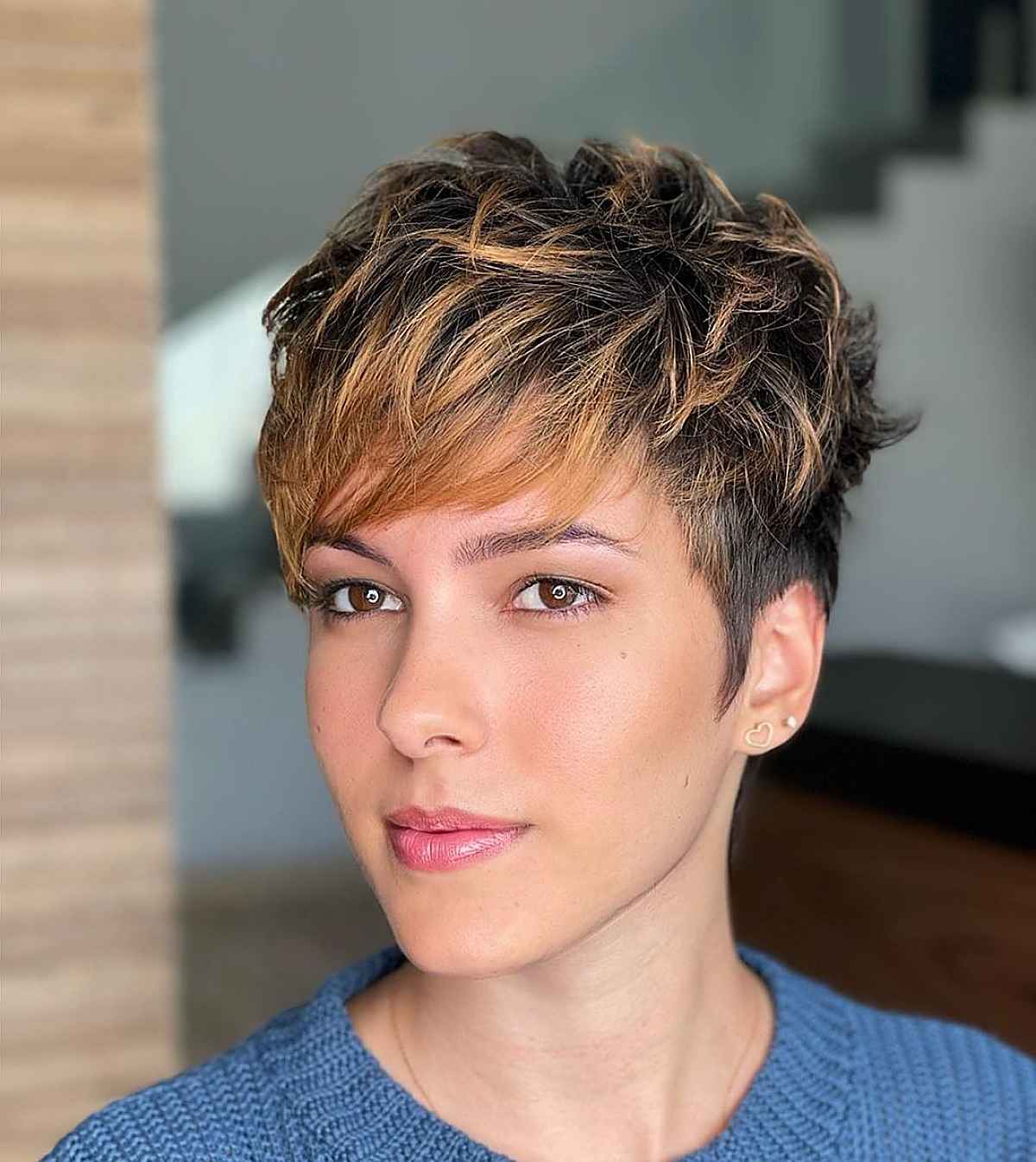 Textured Pixie with Highlights