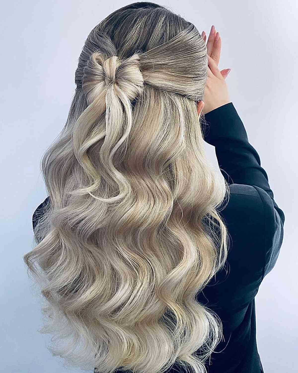 Cute Formal Half Up Hair Bow