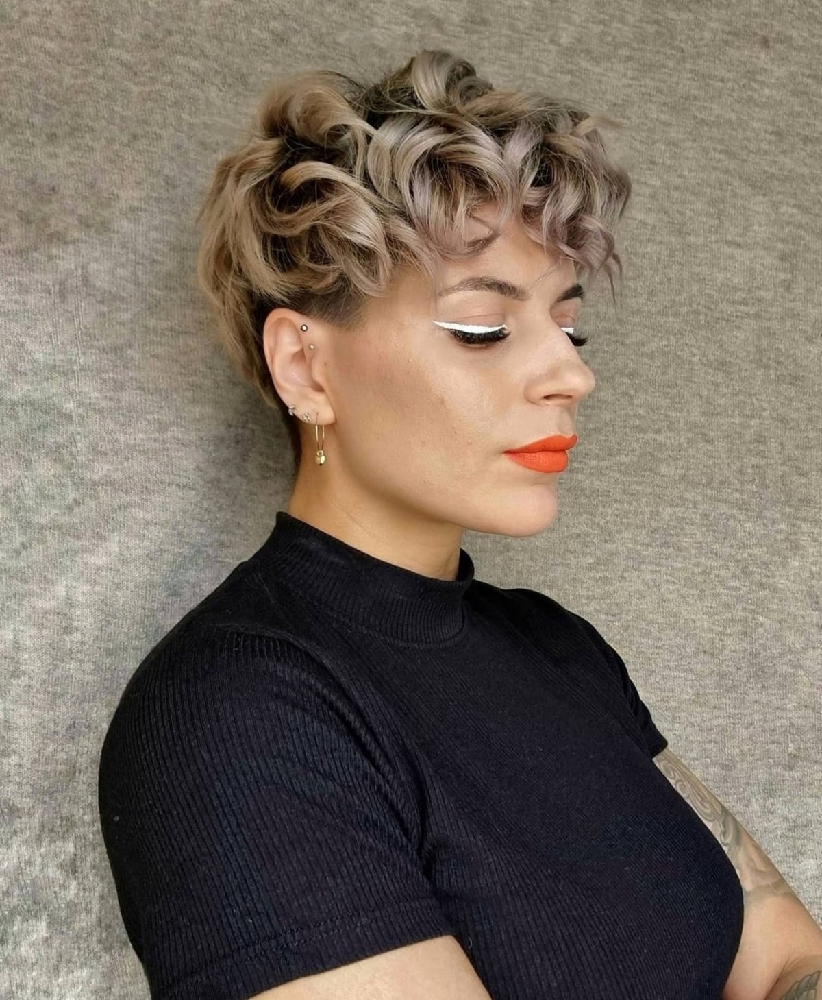 Wavy Blonde Pixie for Short Hair