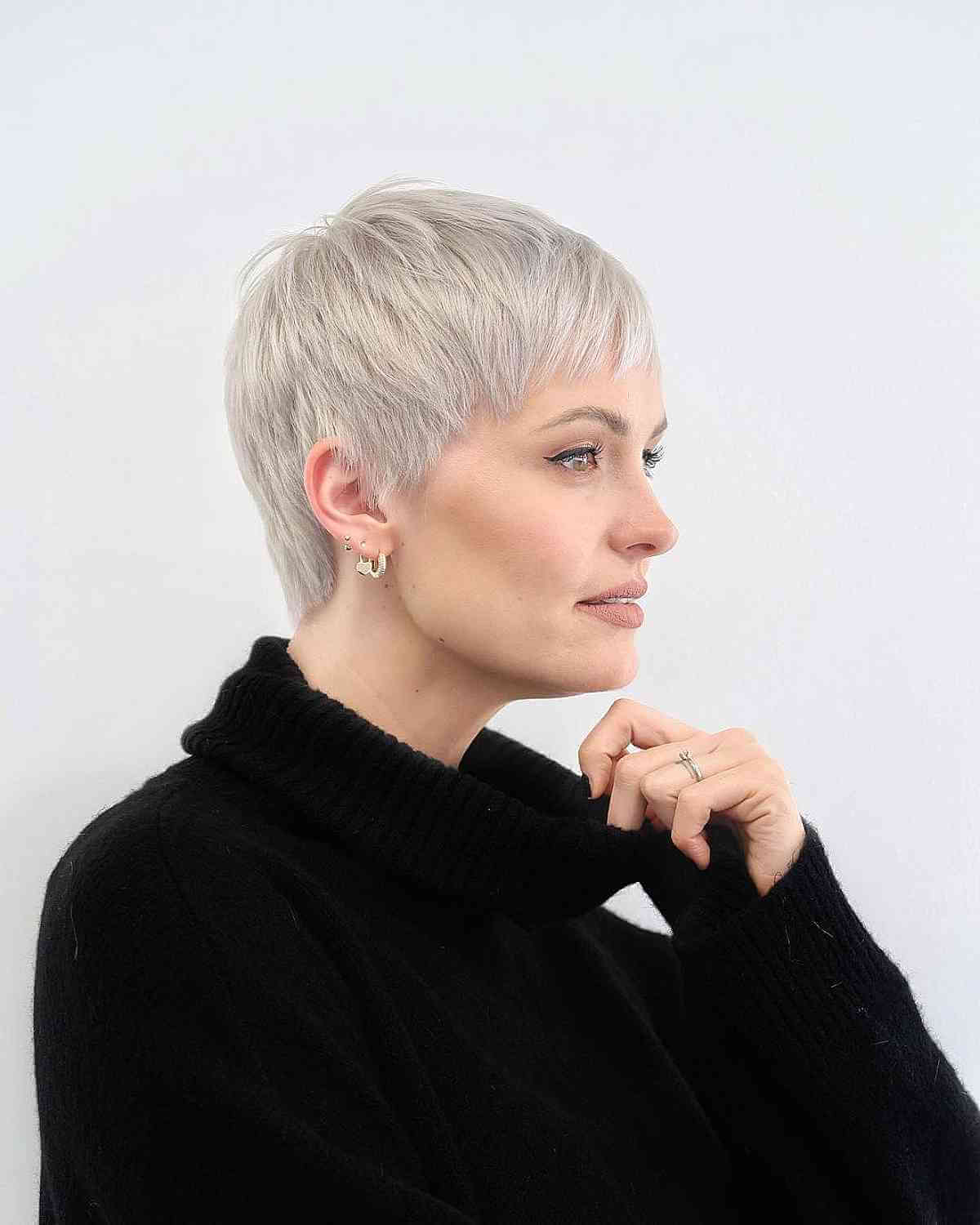 Very Short Platinum Blonde Pixie