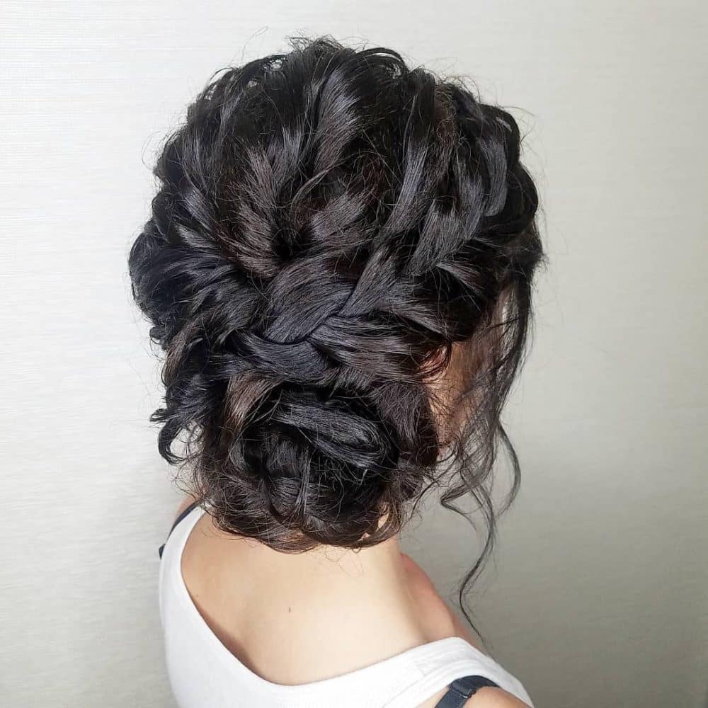 Braided Messy Side Bun