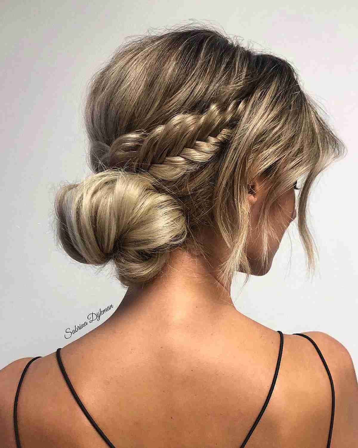 Sleek Braided Low Bun