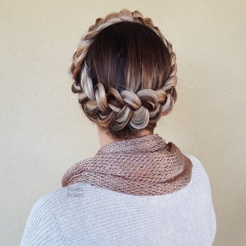 Crown Dutch Braid Updo