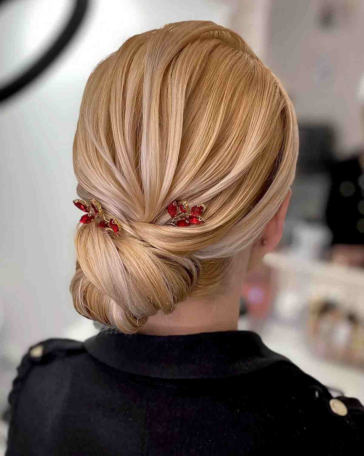 Low bun updo