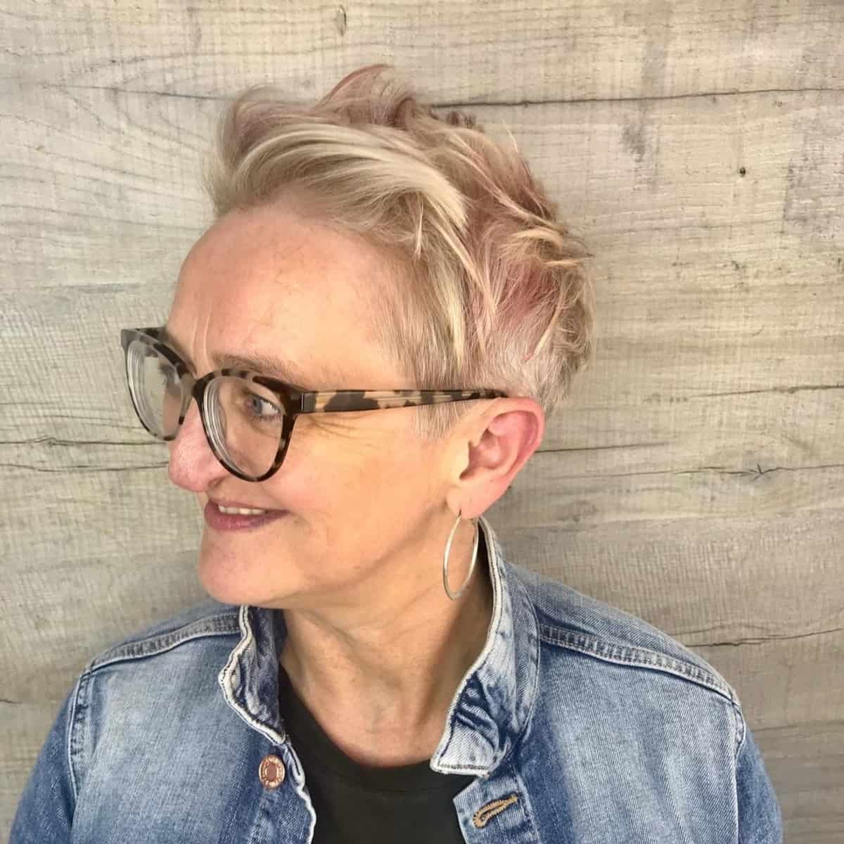 Spiky Pixie for Feminine Women Over 70