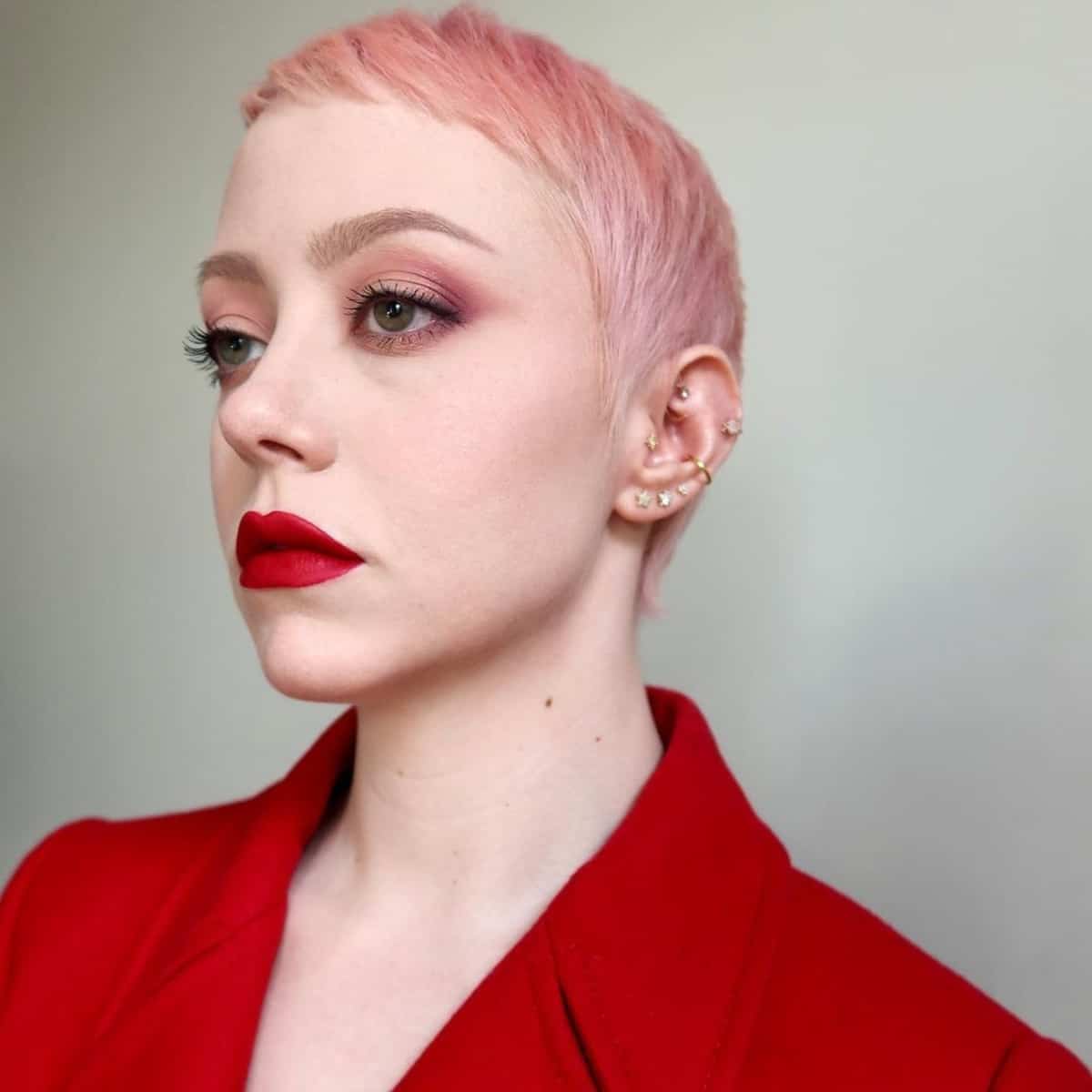 Pink Pixie Haircut