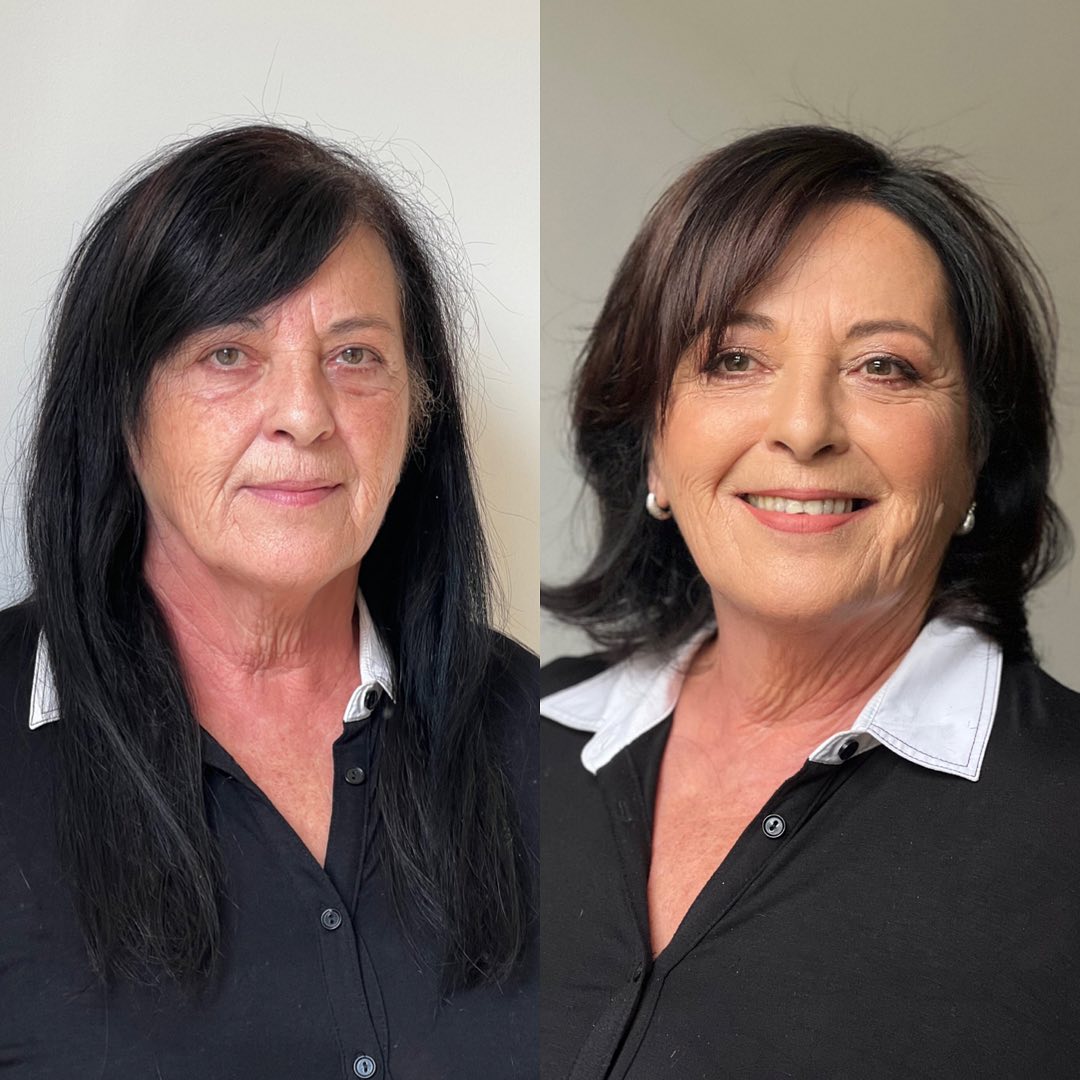 Over 60 Brunette Bob Makeover