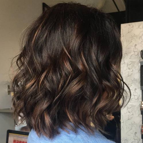 Brown Hair Highlights For Long Bob