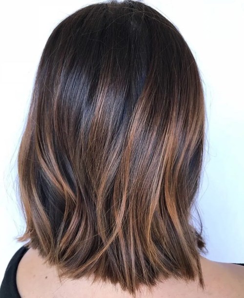 Caramel Highlights On Dark Hair