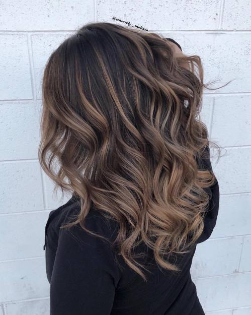 Chic Brown Balayage For Dark Hair