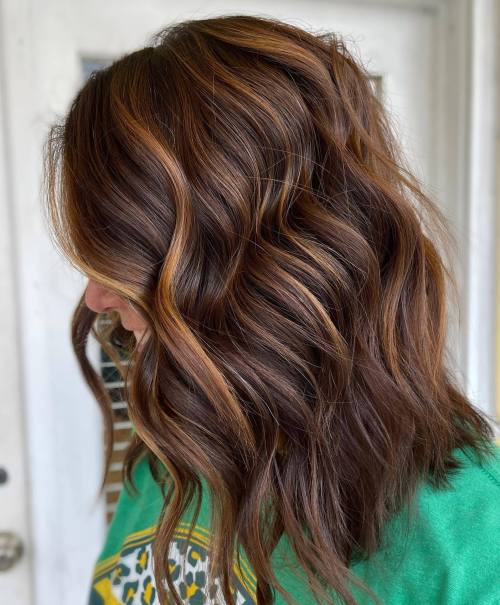 Copper Caramel Highlights for Chocolate Lob