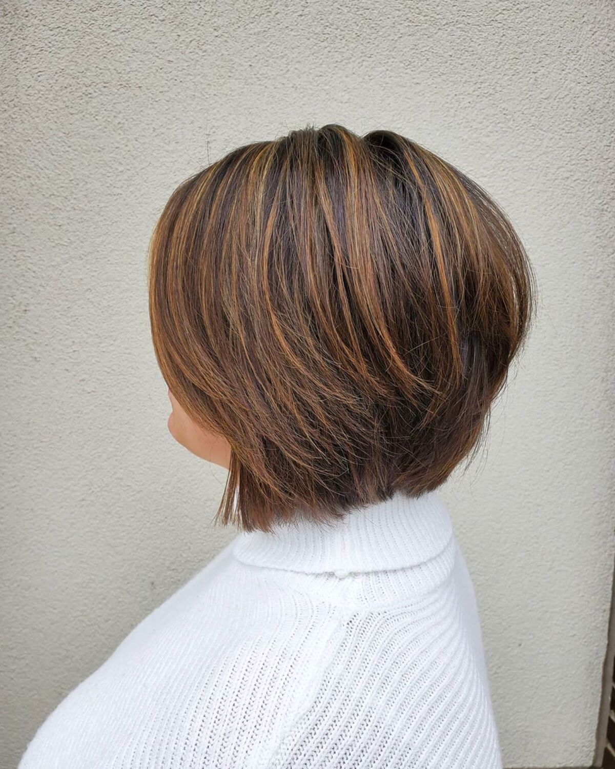 Stacked Bob with Long Bangs