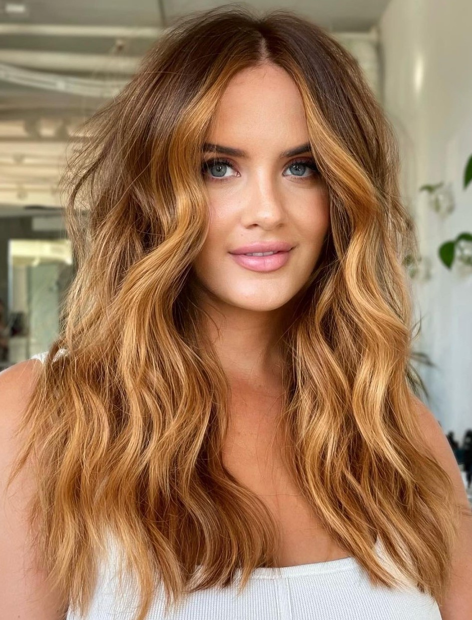 Light Brown Hair with Strawberry Blonde Highlights