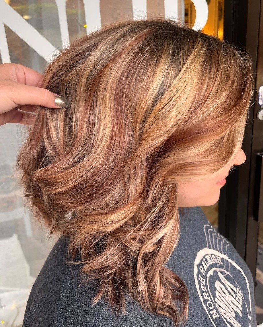 Strawberry Blonde with Highlights and Lowlights