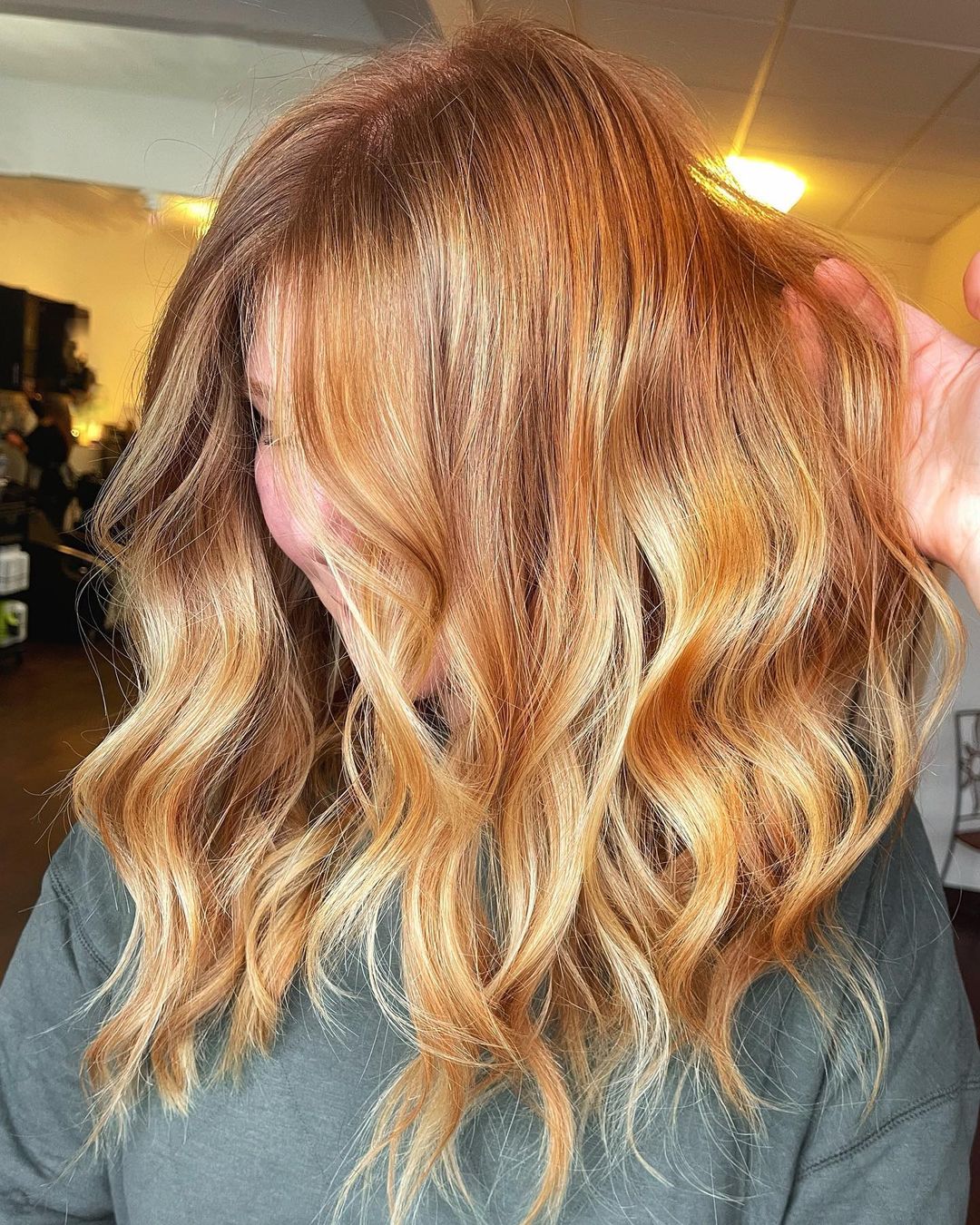 Light Copper and Caramel Balayage