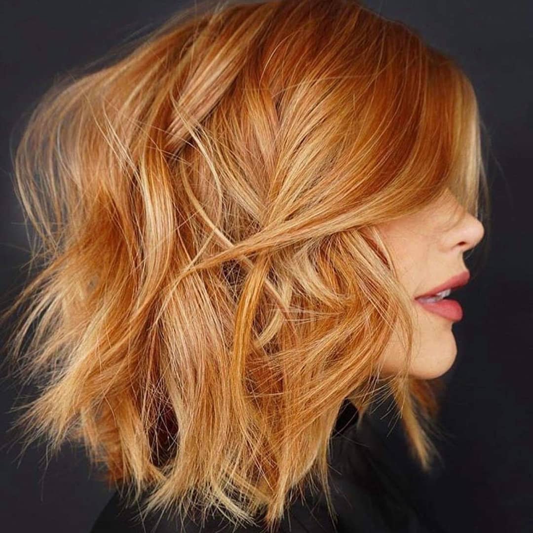 Strawberry Blonde Balayage with Orange Undertones