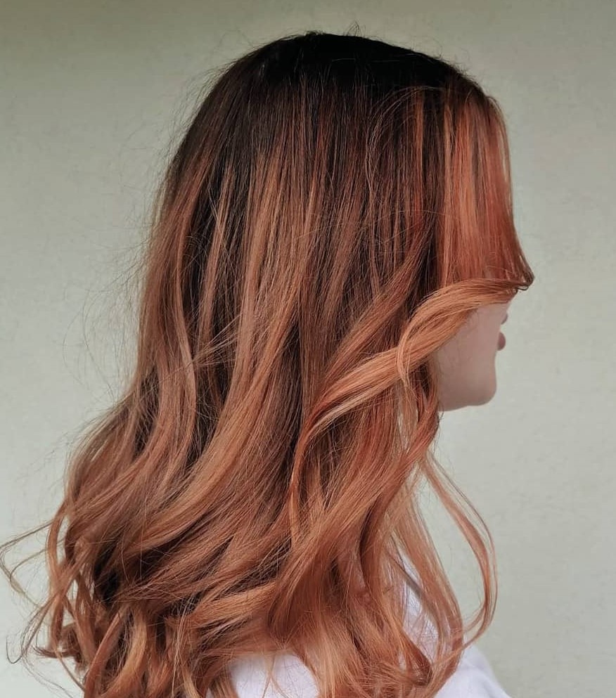 Dark Strawberry Blonde Balayage