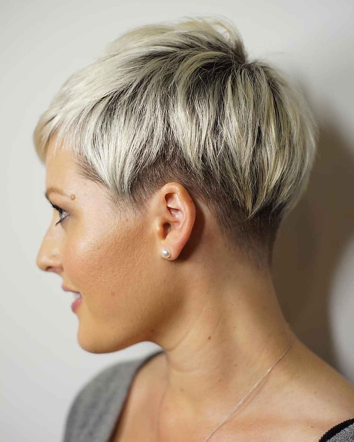 Cute Undercut Pixie with Short Sides