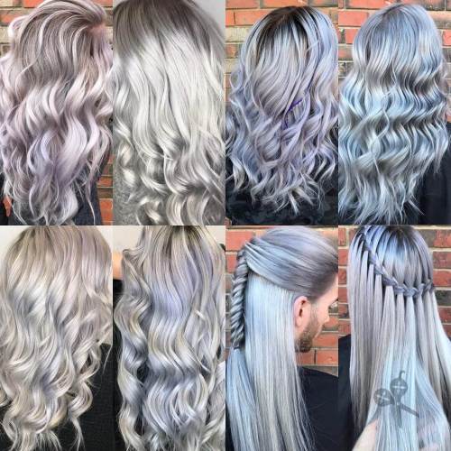 Long Silver Hair Variations