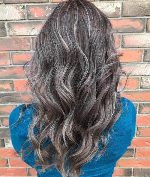 Dark Base Color with Grays and Silver Highlights