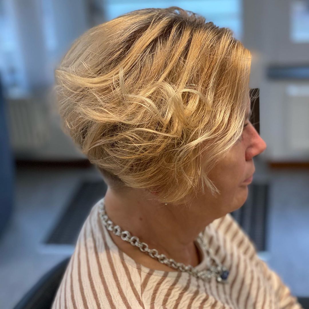 Pixie bob cut for older women