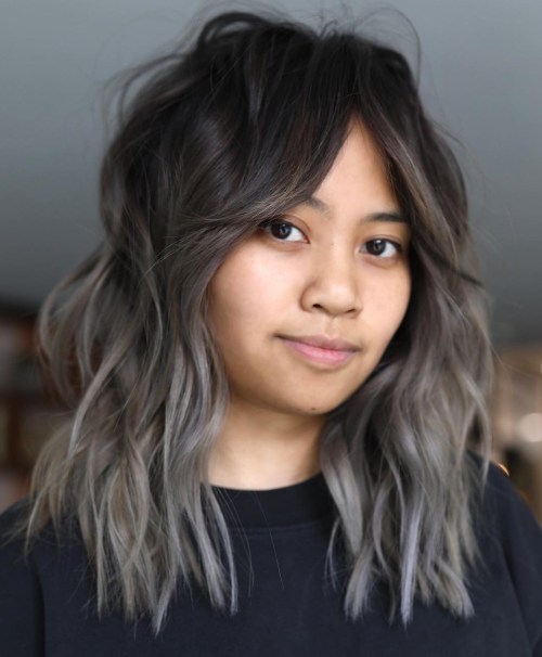 Gray Ombre on Dark Brown Base