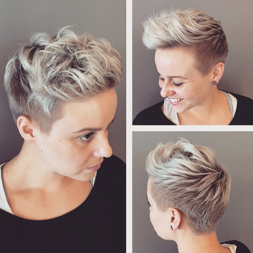 Short Ash Blonde Ombre Hair