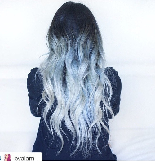 Long Gray Ombre Hair