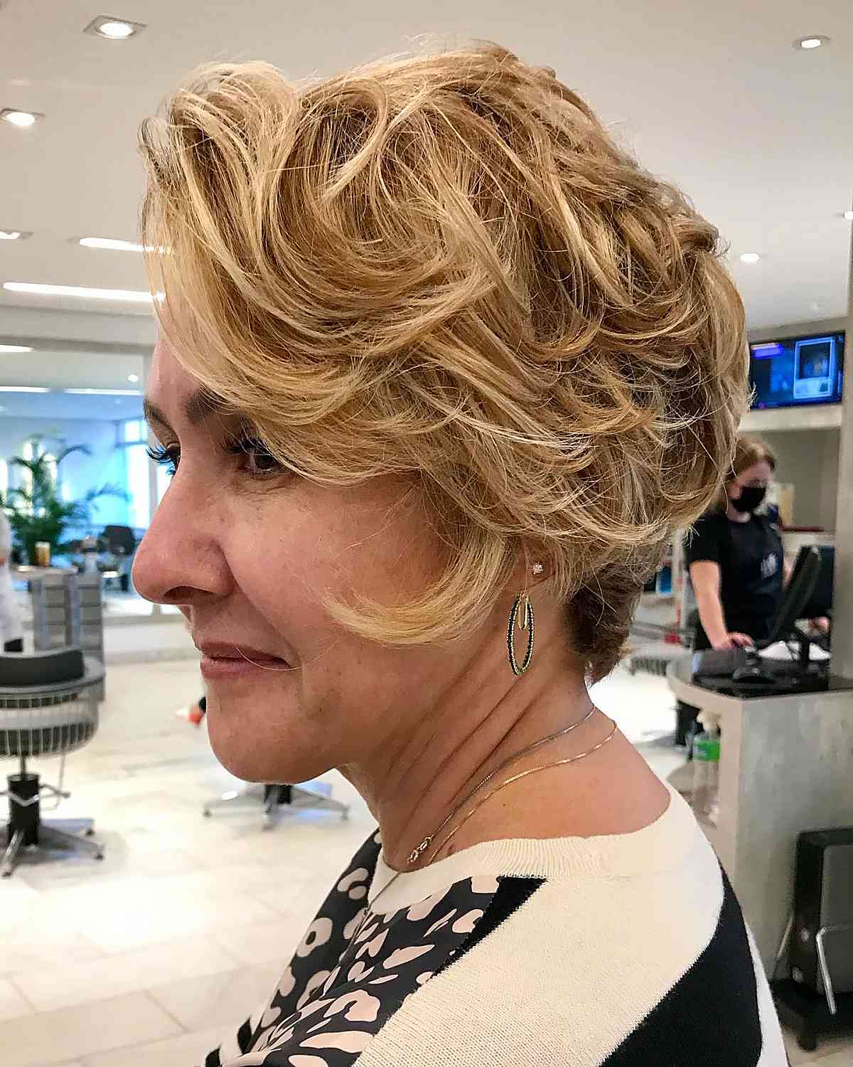 blonde pixie bob for women over 50