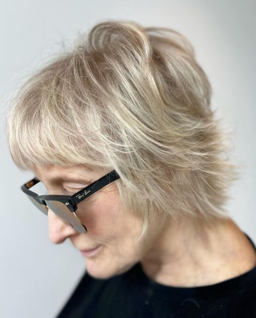 50+ Soft Feathered Ash Blonde Mullet