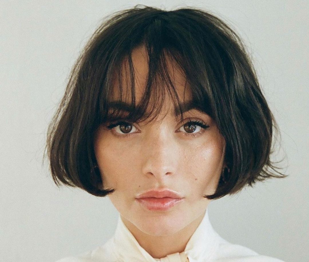 French Bob with Long Thin Bangs