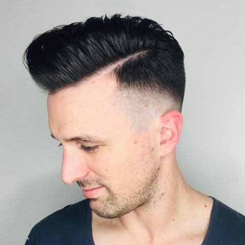 Pompadour Comb Over Fade