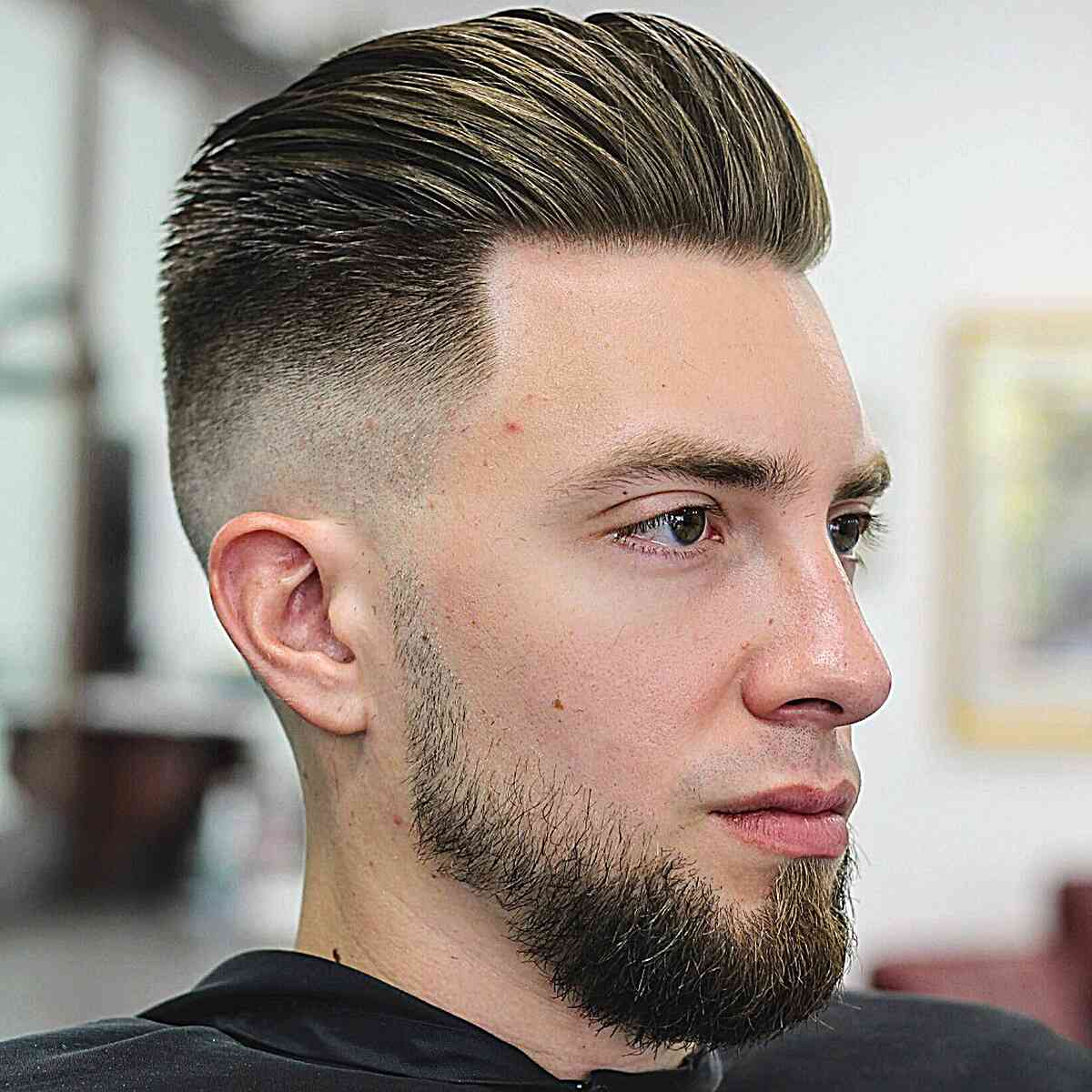 Pompadour Fade with Beard