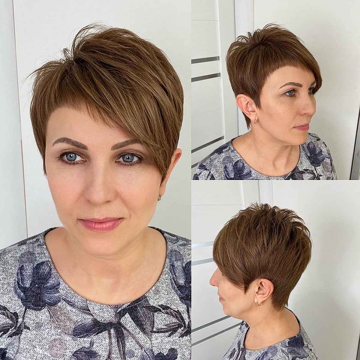 Asymmetrical Pixie for Older Ladies