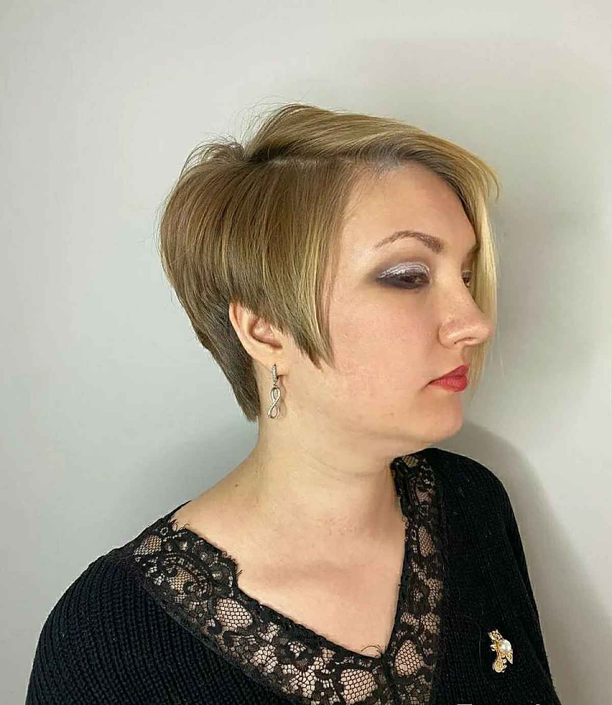 Long Pixie Cut with a Deep Side Part