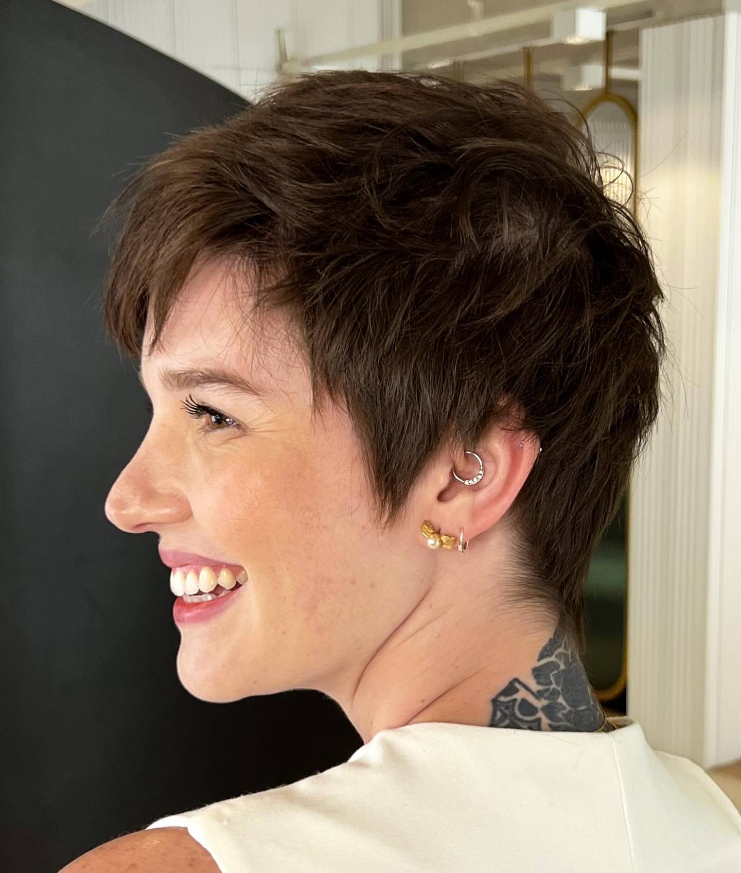 Textured Pixie for Straight Short Hair