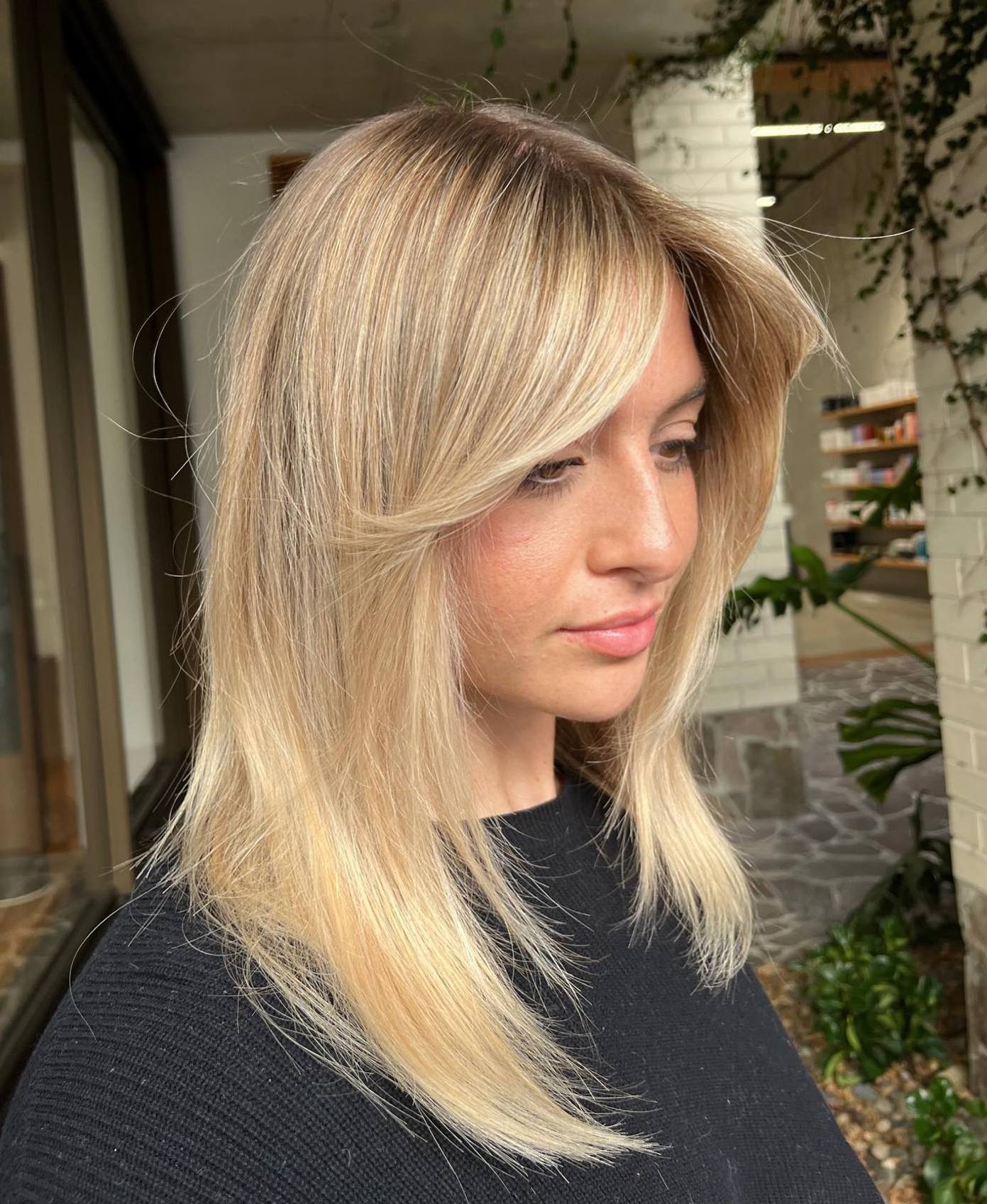 Curtain Bangs for Blonde Straight Hair