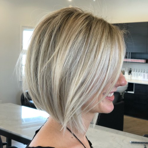 Blonde Balayage Bob For Straight Hair