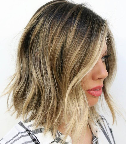 Shaggy Wavy Long Bob