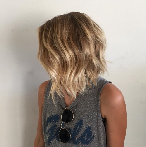 Honey Blonde Wavy Bob