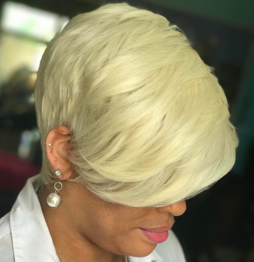 Blonde Layered Pixie