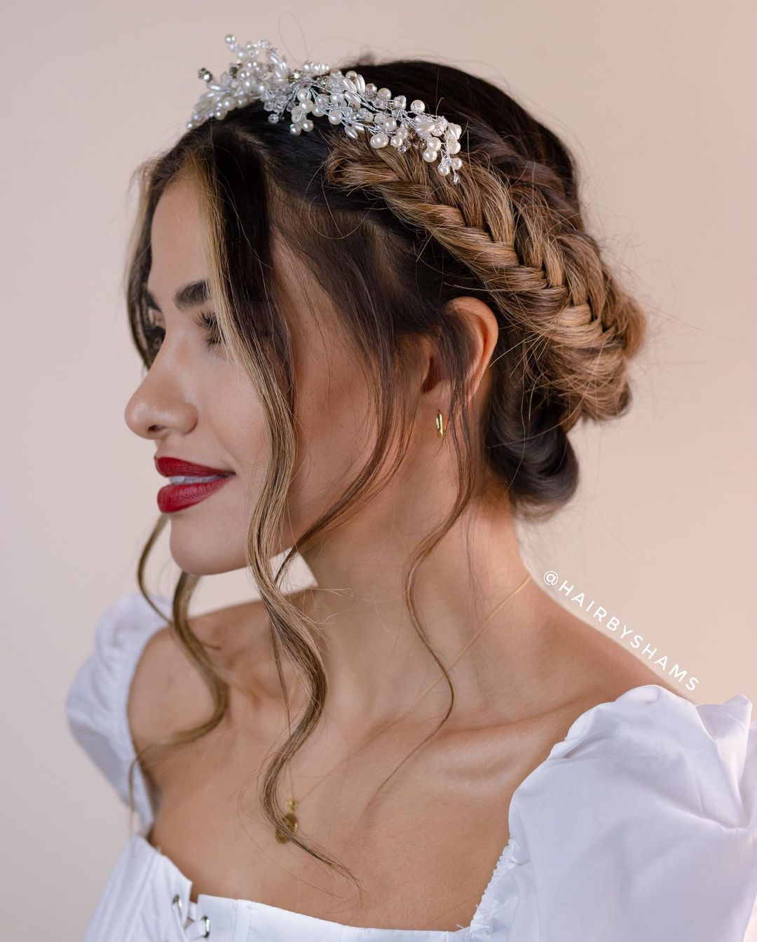 Wedding Updo with Fishtail Braids