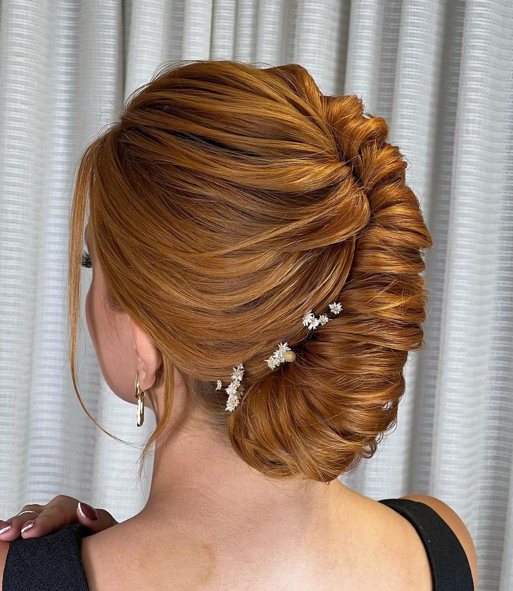 Asymmetrical Bridal French Twist