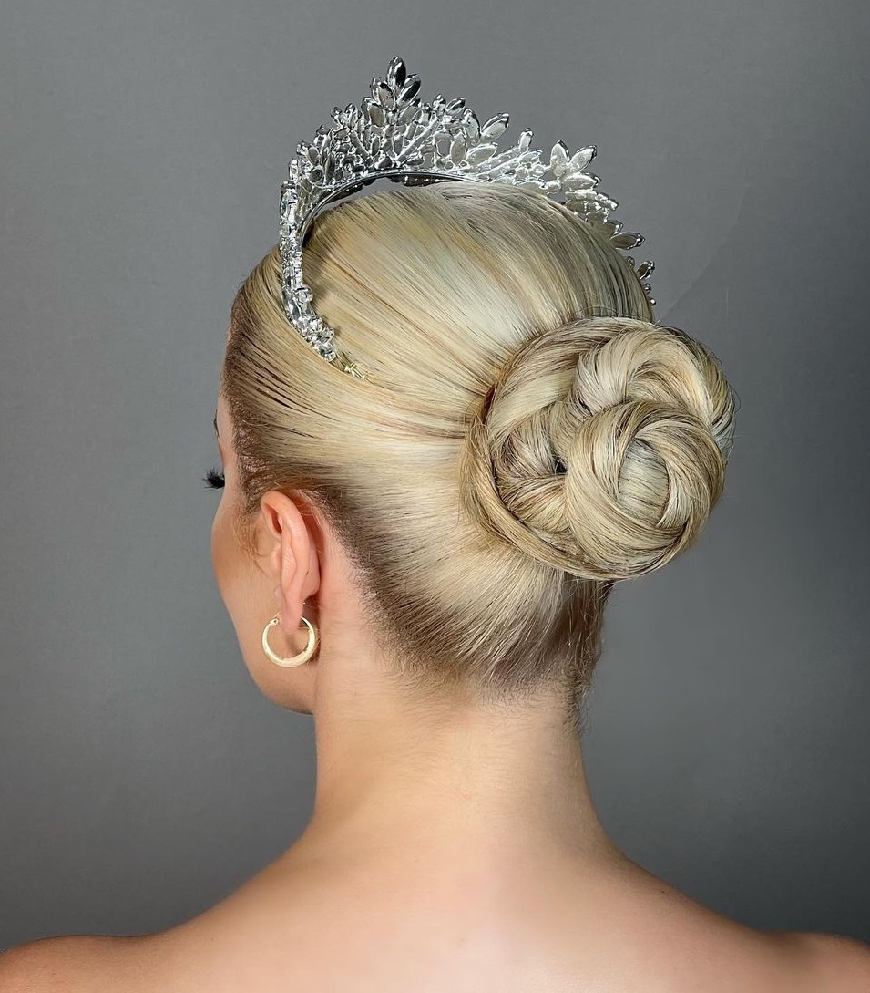 Bridal Bun with a Tiara