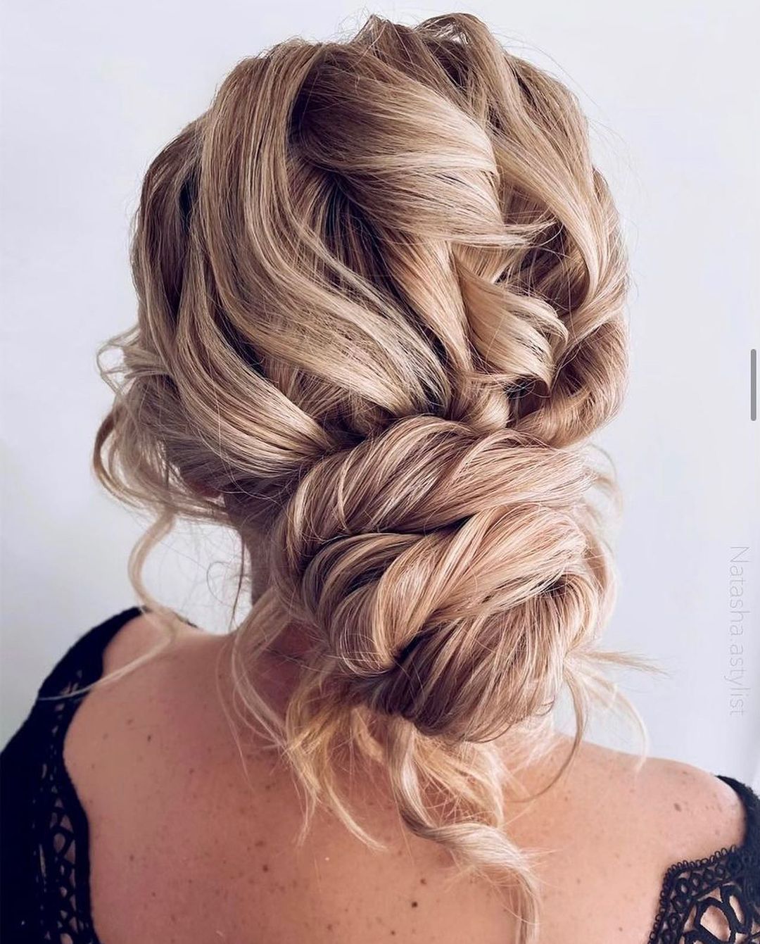 Twisted Messy Chignon with Flyaways